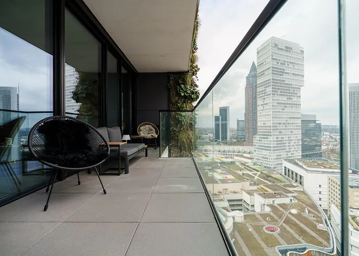 Skyline Blick Frankfurt - Nahe Messe * 美因河畔法兰克福